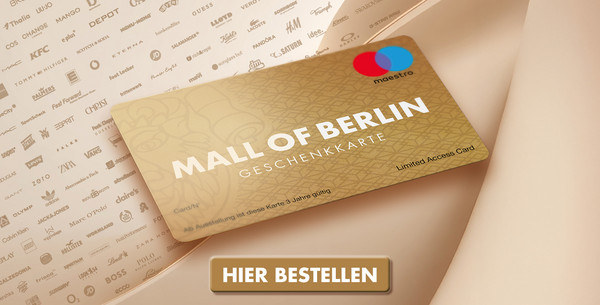 Geschenkkarte der Mall of Berlin auch online erhältlich