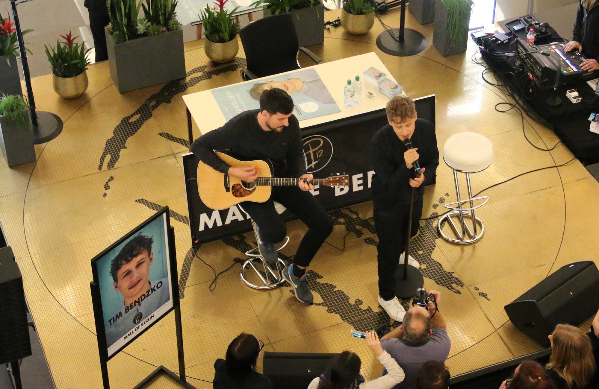 Singer Tim Bendzko at Mall of Berlin Singer Tim Bendzko at Mall of Berlin