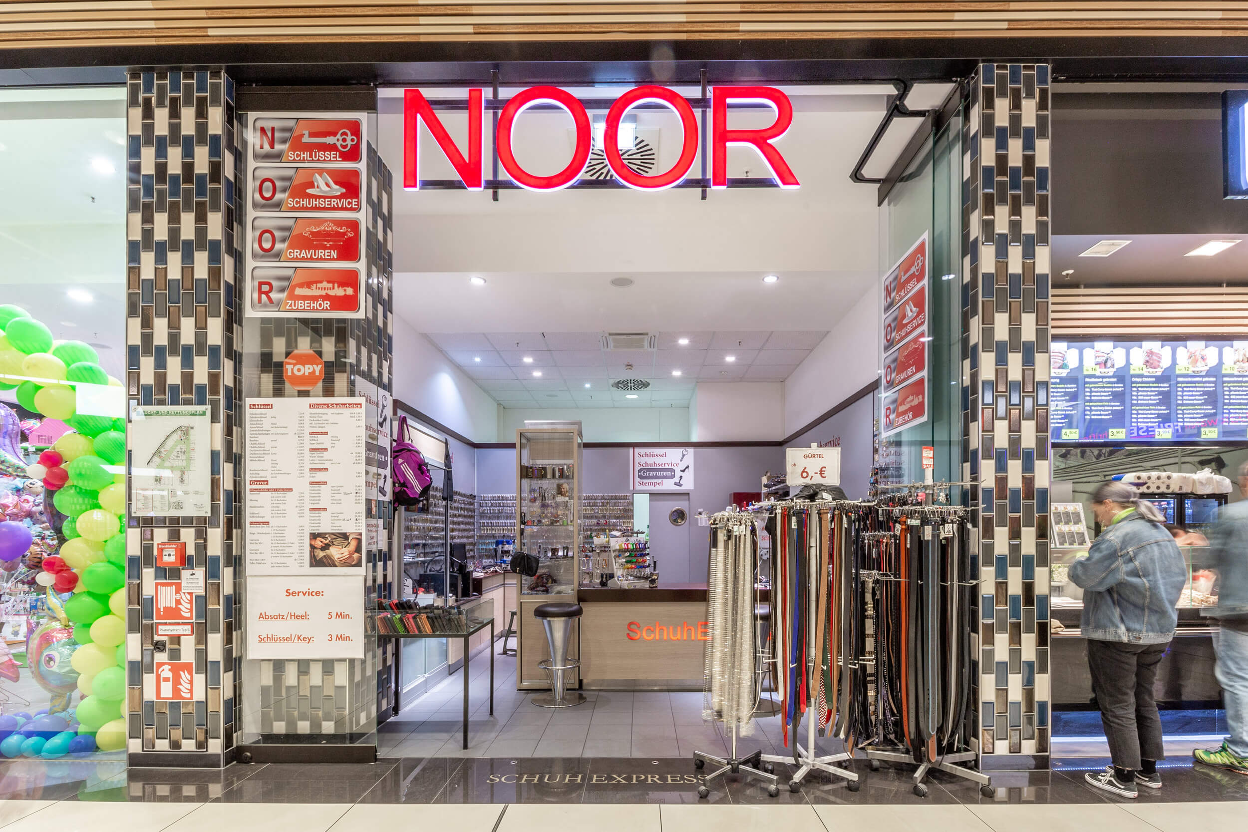 Noor-Schuh-Schlüsselservice in der Mall of Berlin